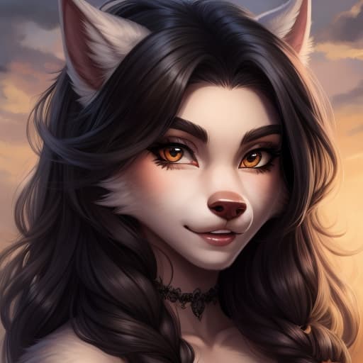  Werewolf girl, open eyes, digital art, masterpiece, 4k, fine details,