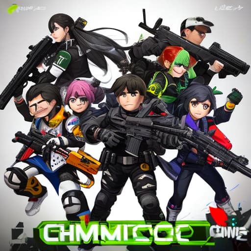  Mixed gun chaos Mini games characters,