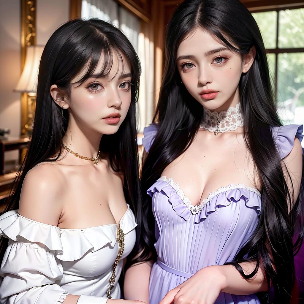  goth,white background,( black hair, thin fringe, light purple eyes, medium s, covered s, black frilled shirt:1.2) , s, portrait sophie mudd, anna nikonova aka newmilky, anastasia ovchinnikova, olga buzova, dasha taran, julia gorokhova, angelina stroganova, madison beer portrait, gorgeous young model, gorgeous lady, alina ivanchenko, 2 old female model .Soft and smooth skin texture, shiny skin, flawless complexion, shiny green eyes, eyelashes, natural eyebrows, rosy lips, cute small nose, cute face shape, warm and inviting smile, natural lighting, gentle shadows, detailed hair strands, black silky hair, hair on the sides framing the face, glossy highlights on the hair, rich and vint colors, white bac hyperrealistic, full body, detailed clothing, highly detailed, cinematic lighting, stunningly beautiful, intricate, sharp focus, f/1. 8, 85mm, (centered image composition), (professionally color graded), ((bright soft diffused light)), volumetric fog, trending on instagram, trending on tumblr, HDR 4K, 8K