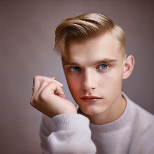 portrait+ style czech homosexual twink blonde very cute dude face