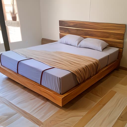  hermosa cama construida en madera