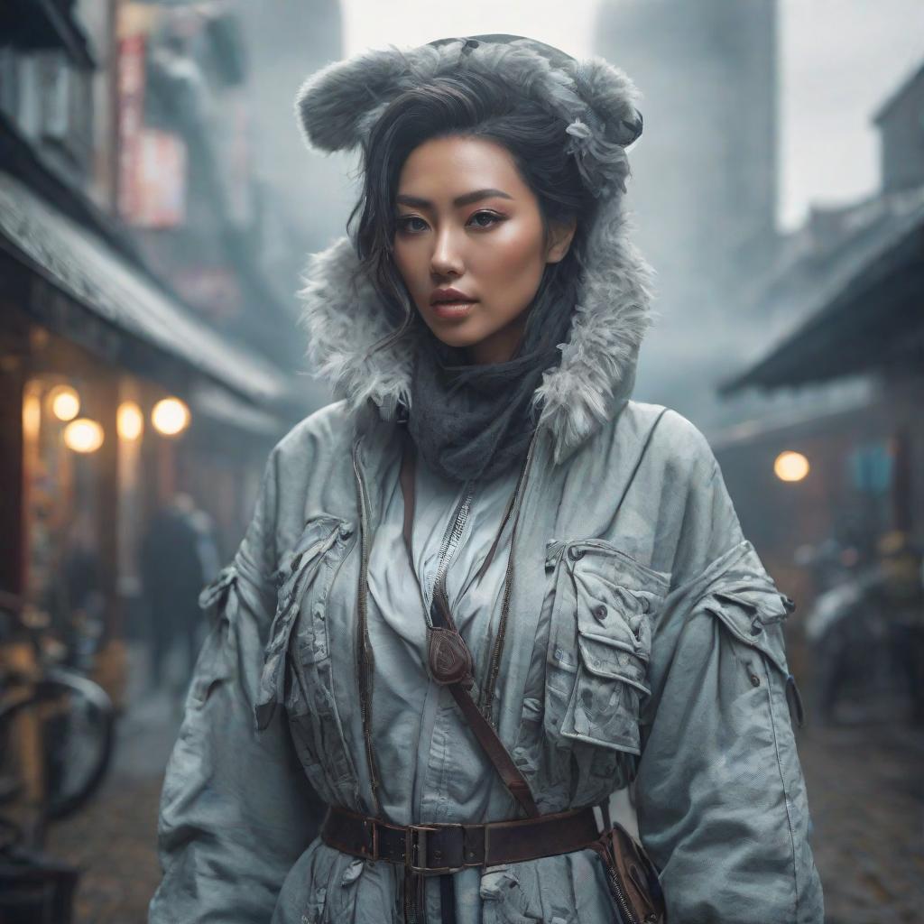  ha te, cute, hyper detail, full HD hyperrealistic, full body, detailed clothing, highly detailed, cinematic lighting, stunningly beautiful, intricate, sharp focus, f/1. 8, 85mm, (centered image composition), (professionally color graded), ((bright soft diffused light)), volumetric fog, trending on instagram, trending on tumblr, HDR 4K, 8K