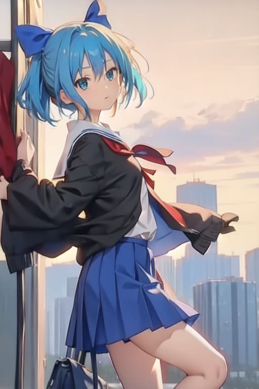  Cirno, school uniform, lewd