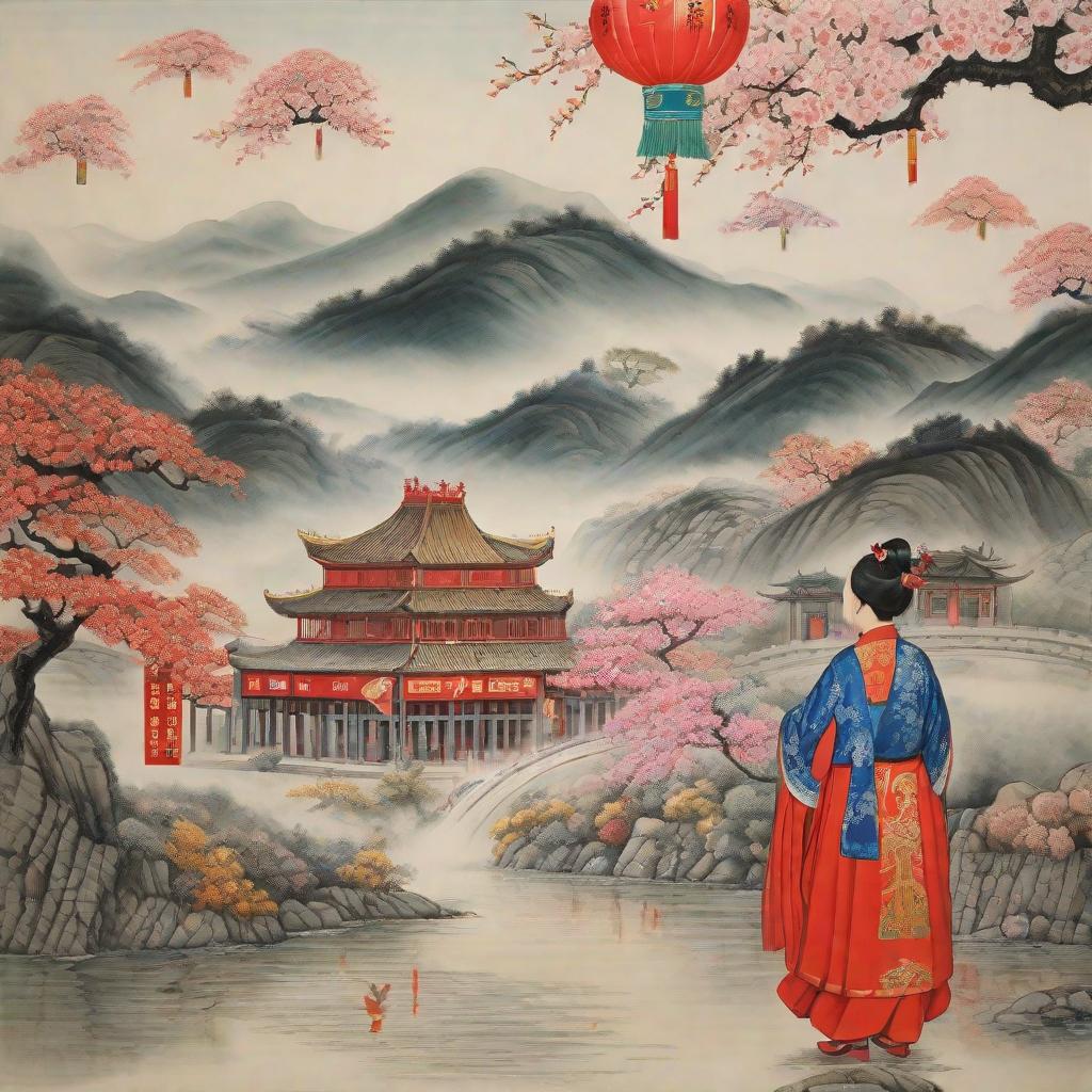  masterpiece, best quality, draw a picture with Chinese dream, personal dream, powerful dream