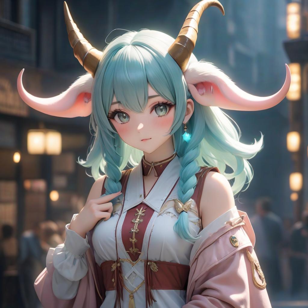  score 9, score 8 up, score 7 up, score 6 up, <lora:p4st3lg0r3XLP:1> p4st3lg0r3, 1girl, pastel,animal ears, bandaid, hair ornament, horns hyperrealistic, full body, detailed clothing, highly detailed, cinematic lighting, stunningly beautiful, intricate, sharp focus, f/1. 8, 85mm, (centered image composition), (professionally color graded), ((bright soft diffused light)), volumetric fog, trending on instagram, trending on tumblr, HDR 4K, 8K