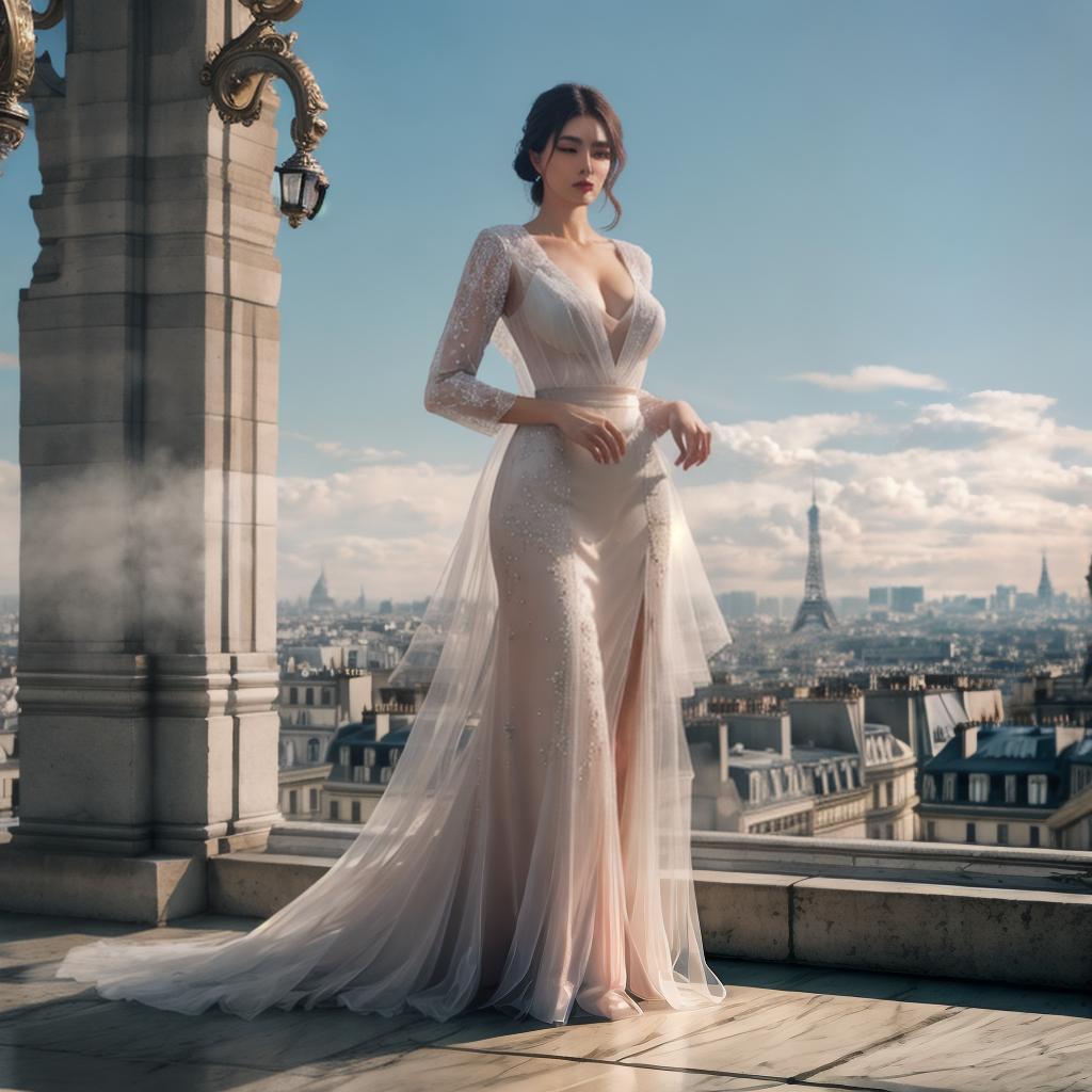  paris hyperrealistic, full body, detailed clothing, highly detailed, cinematic lighting, stunningly beautiful, intricate, sharp focus, f/1. 8, 85mm, (centered image composition), (professionally color graded), ((bright soft diffused light)), volumetric fog, trending on instagram, trending on tumblr, HDR 4K, 8K