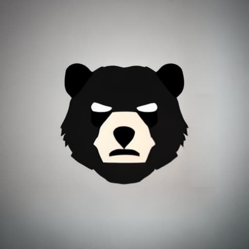  minimalist angry bear head logo