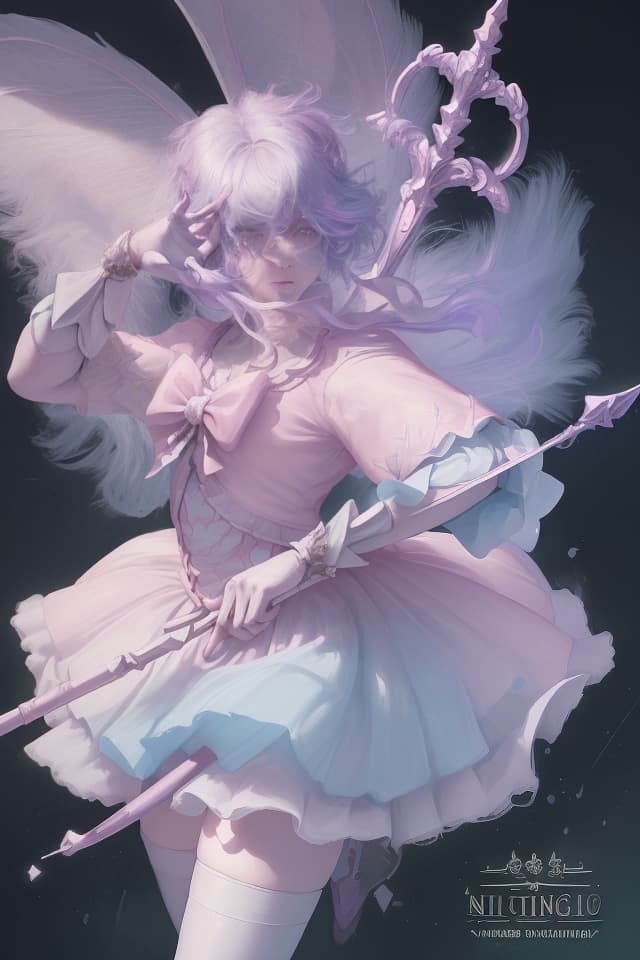  Magical Girl, ((Holding A Long Spear with Both Hands: 1.6, Aiming at Viewer: 1.6, Infant Body Shape: 1.6)) Magic Effect)), Pastel Style, Absurdres, masterpieces, ultimate quality, official art, beauty, environmental lighting, detailed skin texture, best shadow, very detailed, very detailed, colorful, 8k Wallpaper, Raw Photoristic Detailed, Dutch Angle, 💩, 💩, 💩 , 💩,