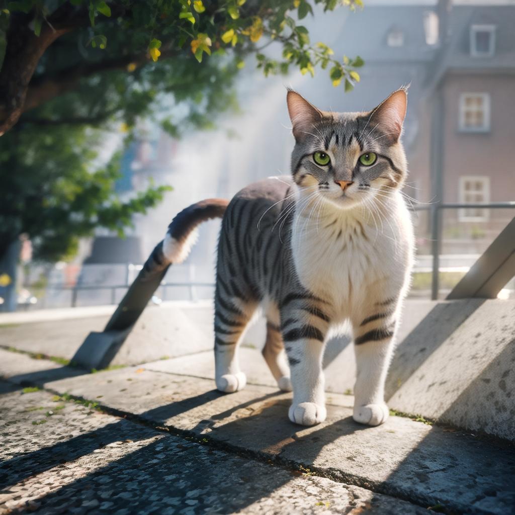  @PB_ImgGenBot Cat hyperrealistic, full body, detailed clothing, highly detailed, cinematic lighting, stunningly beautiful, intricate, sharp focus, f/1. 8, 85mm, (centered image composition), (professionally color graded), ((bright soft diffused light)), volumetric fog, trending on instagram, trending on tumblr, HDR 4K, 8K