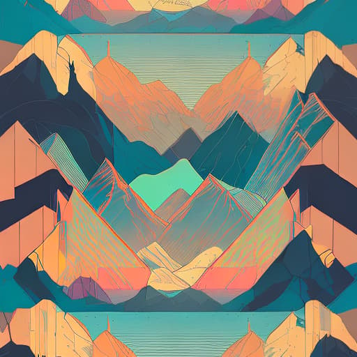 nvinkpunk Whimsical mountains mosaic