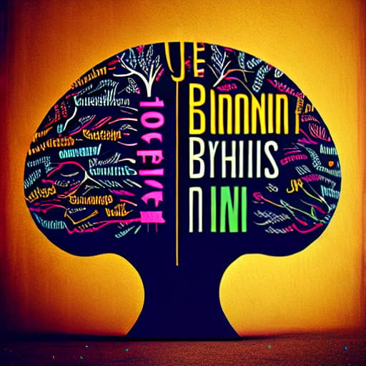  Colorful tree with the word brain on it