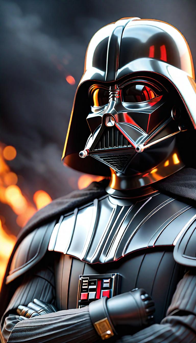  Professional 3D model of back ground explosions, darth vader . Rendered with Octane, the model is highly detailed,dramatic lighting. hyperrealistic, full body, detailed clothing, highly detailed, cinematic lighting, stunningly beautiful, intricate, sharp focus, f/1. 8, 85mm, (centered image composition), (professionally color graded), ((bright soft diffused light)), volumetric fog, trending on instagram, trending on tumblr, HDR 4K, 8K