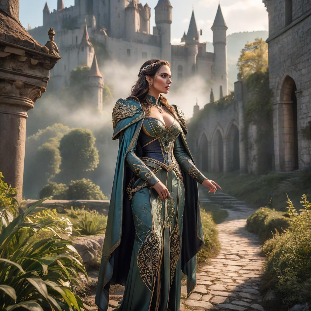  "Recutopy, after leaving Eva and Adam's building, finding a meander's mouth will bring us back to the secure circular path of limits and Castle on the Hill." hyperrealistic, full body, detailed clothing, highly detailed, cinematic lighting, stunningly beautiful, intricate, sharp focus, f/1. 8, 85mm, (centered image composition), (professionally color graded), ((bright soft diffused light)), volumetric fog, trending on instagram, trending on tumblr, HDR 4K, 8K