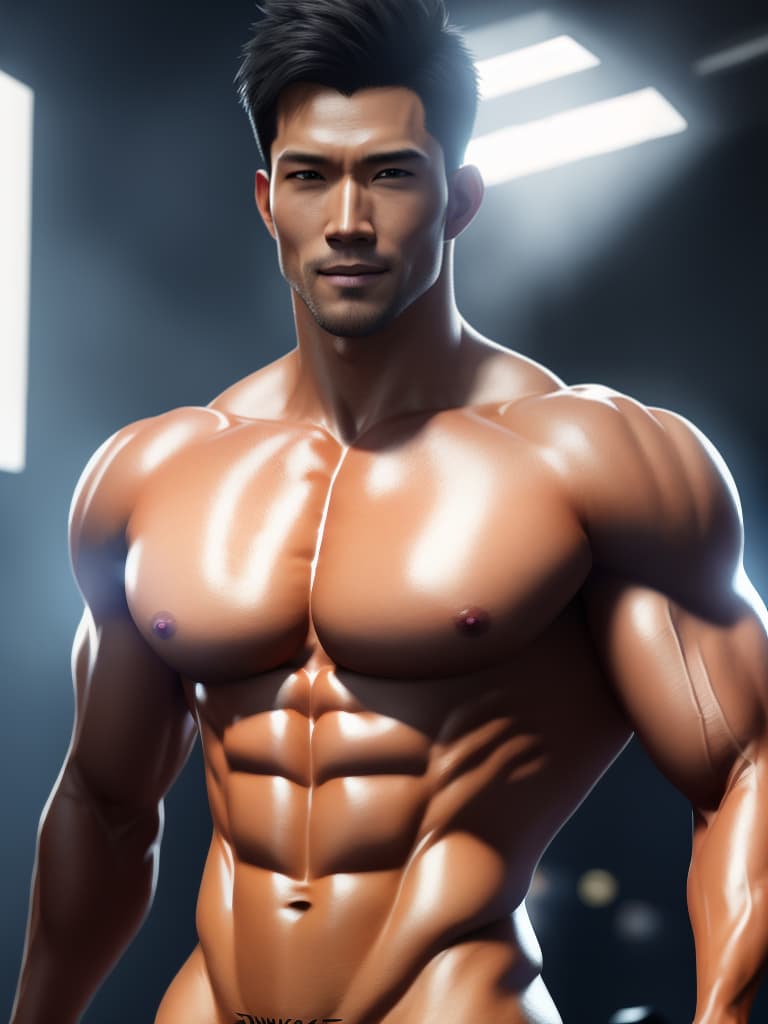  naked whole body，muscular, fit, handsome, young, passionate，strong，fitness instructor, naked,sfw, actual 8K portrait photo of gareth person, portrait, happy colors, bright eyes, clear eyes, warm smile, smooth soft skin，symmetrical, anime wide eyes, soft lighting, detailed face, by makoto shinkai, stanley artgerm lau, wlop, rossdraws, concept art, digital painting, looking into camera，muscular, fit, handsome, young, passionate，naked，whole body，minister of sports hyperrealistic, full body, detailed clothing, highly detailed, cinematic lighting, stunningly beautiful, intricate, sharp focus, f/1. 8, 85mm, (centered image composition), (professionally color graded), ((bright soft diffused light)), volumetric fog, trending on instagram, trending on tumblr, HDR 4K, 8K