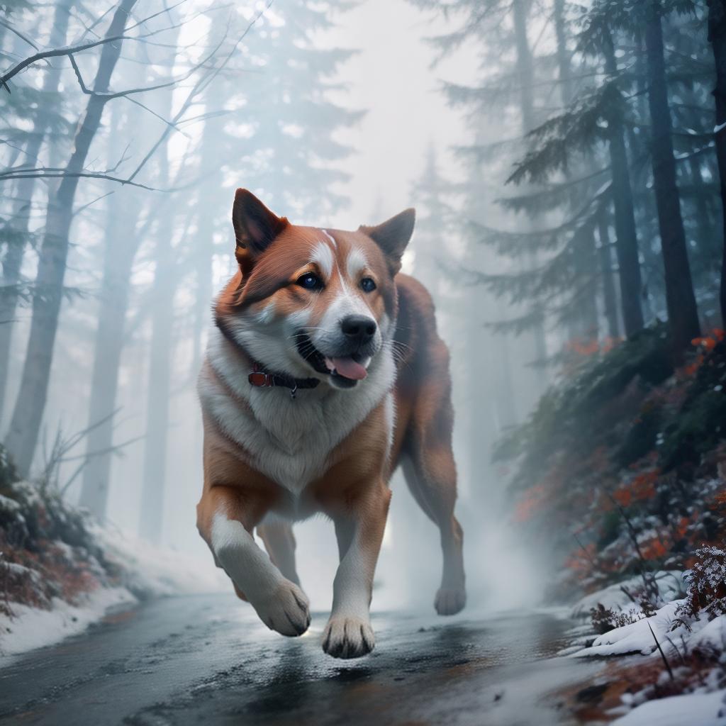  dog hyperrealistic, full body, detailed clothing, highly detailed, cinematic lighting, stunningly beautiful, intricate, sharp focus, f/1. 8, 85mm, (centered image composition), (professionally color graded), ((bright soft diffused light)), volumetric fog, trending on instagram, trending on tumblr, HDR 4K, 8K