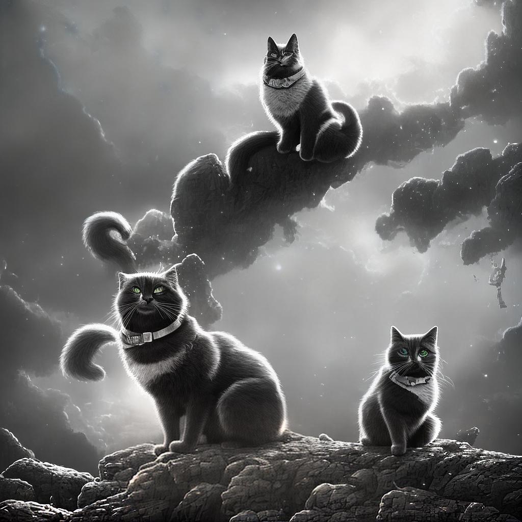  A black and white cat drawn as a Disney character, ((masterpiece)), (((best quality))), 8k, high detailed, ultra-detailed, medium: digital illustration, style: cartoon, artist: Disney, website: www.disney.com, resolution: 7680x4320, additional details: wearing a red bow tie, sitting on a magical carpet, surrounded by stars and sparkles, color: black, white, and shades of gray, lighting: soft and warm hyperrealistic, full body, detailed clothing, highly detailed, cinematic lighting, stunningly beautiful, intricate, sharp focus, f/1. 8, 85mm, (centered image composition), (professionally color graded), ((bright soft diffused light)), volumetric fog, trending on instagram, trending on tumblr, HDR 4K, 8K