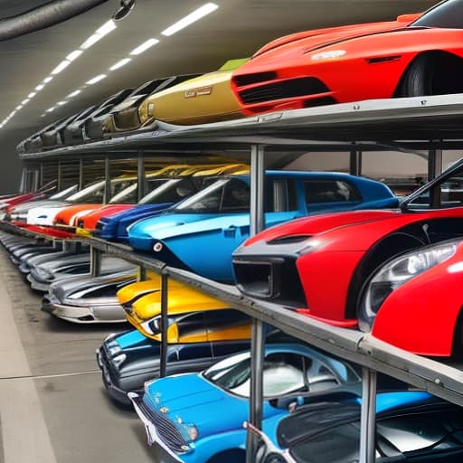  A garage full of cars,