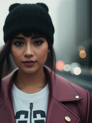  fashionable girl , hyperrealistic, high quality, highly detailed, cinematic lighting, intricate, sharp focus, f/1. 8, 85mm, (centered image composition), (professionally color graded), ((bright soft diffused light)), volumetric fog, trending on instagram, HDR 4K, 8K