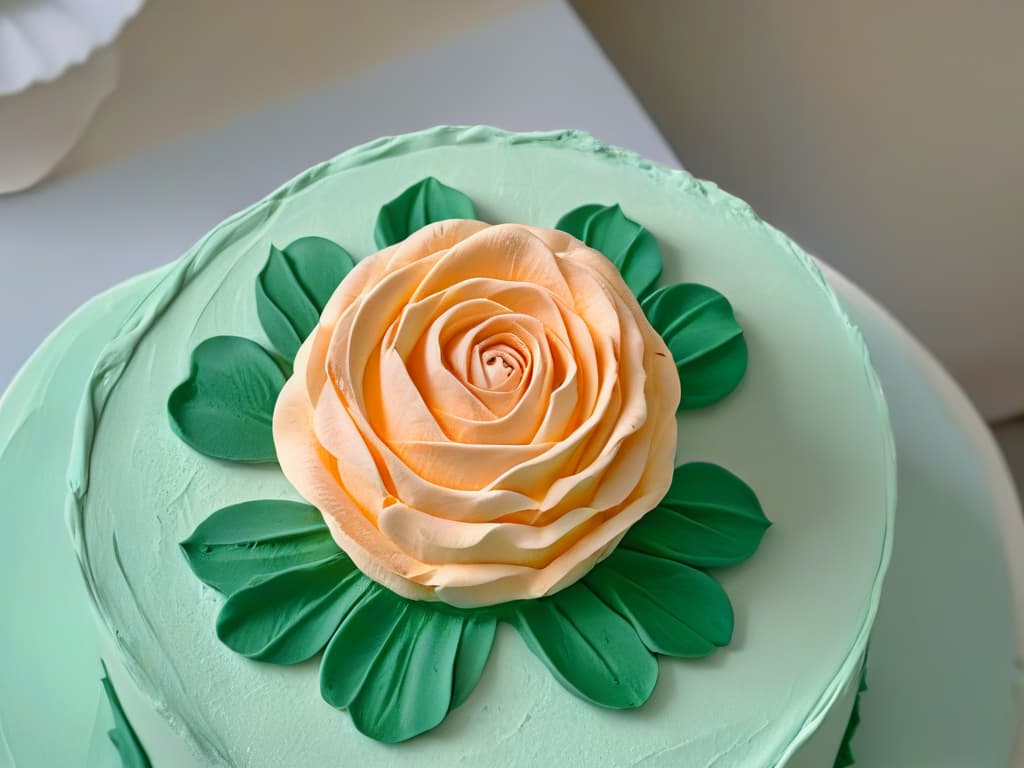  A closeup, ultradetailed image of a skilled baker's hands delicately sculpting a lifelike rose out of soft, pastelcolored fondant. The intricate folds and layers of the petals are visible, showcasing the artist's precise technique and attention to detail. The background is blurred, emphasizing the beauty and elegance of the fondant creation. hyperrealistic, full body, detailed clothing, highly detailed, cinematic lighting, stunningly beautiful, intricate, sharp focus, f/1. 8, 85mm, (centered image composition), (professionally color graded), ((bright soft diffused light)), volumetric fog, trending on instagram, trending on tumblr, HDR 4K, 8K