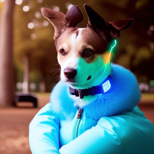  Wearing electric collar in park