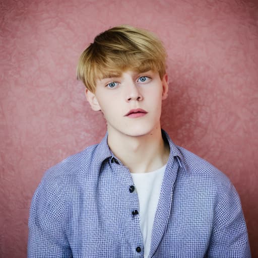 portrait+ style russian homosexual queer twink blonde very cute dude face