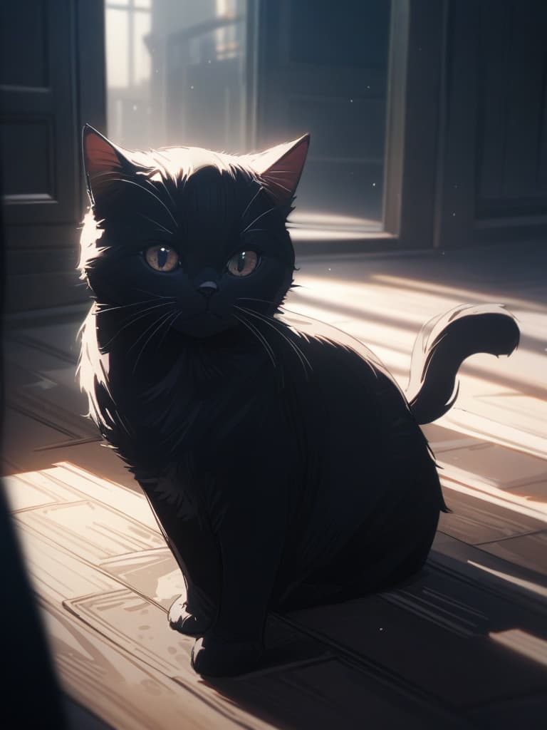  Black cat, walking cat, masterpiece, best quality,8k,ultra detailed,high resolution,an extremely delicate and beautiful,hyper detail