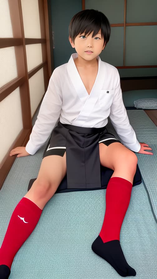  6th grade high socks loincloth Ryokan boy