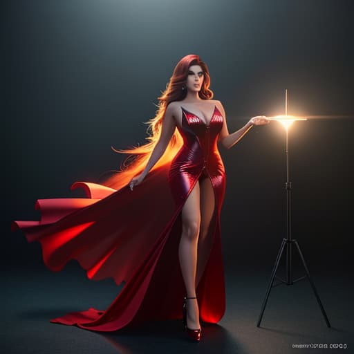  full body view, Jessica Rabbit beautiful charismatic ,athletic body, gorgeous figure, interesting shapes, full body shot, dark eye makeup, --ar 51:91, , front of hair hiding one side of face including eye from sight of view, half face visible due to hair blocking from viewable ability, full body, side face view, full body, , hyperrealistic, high quality, highly detailed, cinematic lighting, intricate, sharp focus, f/1. 8, 85mm, (centered image composition), (professionally color graded), ((bright soft diffused light)), volumetric fog, trending on instagram, HDR 4K, 8K