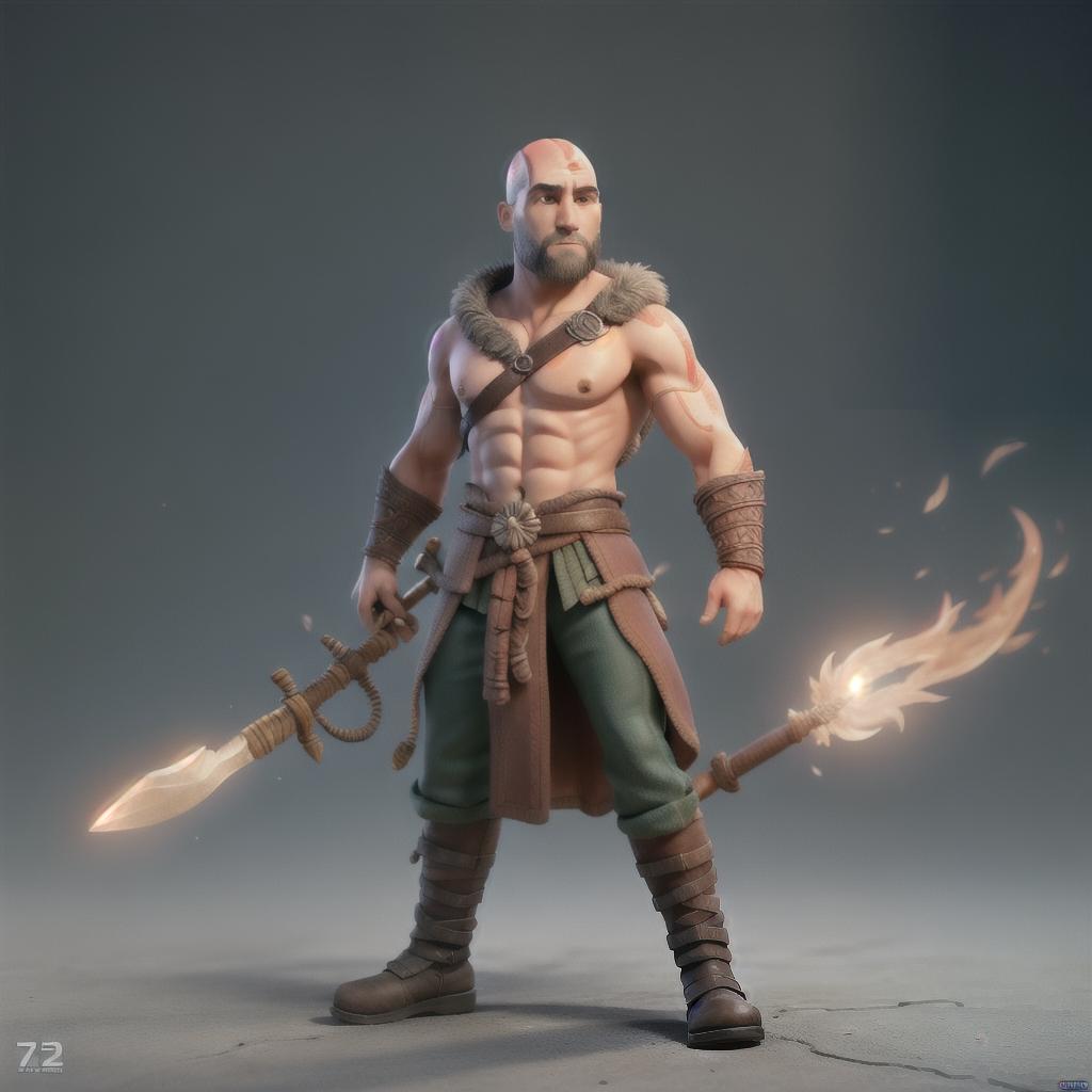  God of war hyperrealistic, full body, detailed clothing, highly detailed, cinematic lighting, stunningly beautiful, intricate, sharp focus, f/1. 8, 85mm, (centered image composition), (professionally color graded), ((bright soft diffused light)), volumetric fog, trending on instagram, trending on tumblr, HDR 4K, 8K