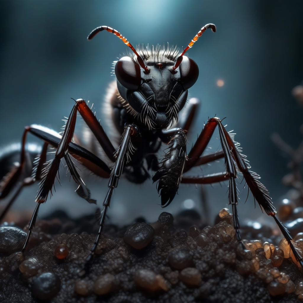  macabre style Ant . dark, gothic, grim, haunting, highly detailed hyperrealistic, full body, detailed clothing, highly detailed, cinematic lighting, stunningly beautiful, intricate, sharp focus, f/1. 8, 85mm, (centered image composition), (professionally color graded), ((bright soft diffused light)), volumetric fog, trending on instagram, trending on tumblr, HDR 4K, 8K