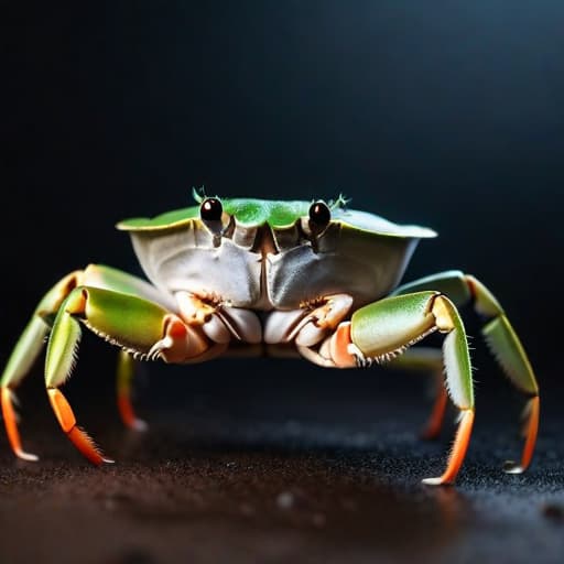  crab hyperrealistic, full body, detailed clothing, highly detailed, cinematic lighting, stunningly beautiful, intricate, sharp focus, f/1. 8, 85mm, (centered image composition), (professionally color graded), ((bright soft diffused light)), volumetric fog, trending on instagram, trending on tumblr, HDR 4K, 8K