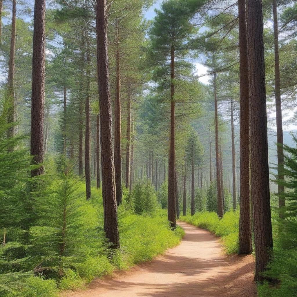  Beautiful pine forest