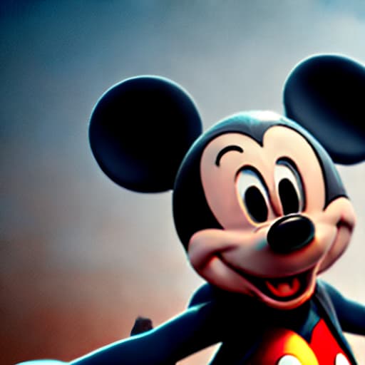 redshift style What if mickey mouse was in a horror movie