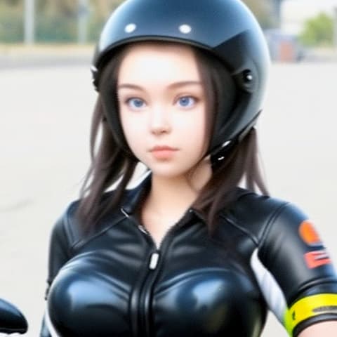  put this girl on a speed motorcycle without helmet