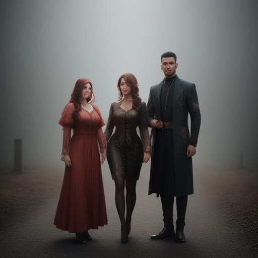  Familia hyperrealistic, full body, detailed clothing, highly detailed, cinematic lighting, stunningly beautiful, intricate, sharp focus, f/1. 8, 85mm, (centered image composition), (professionally color graded), ((bright soft diffused light)), volumetric fog, trending on instagram, trending on tumblr, HDR 4K, 8K