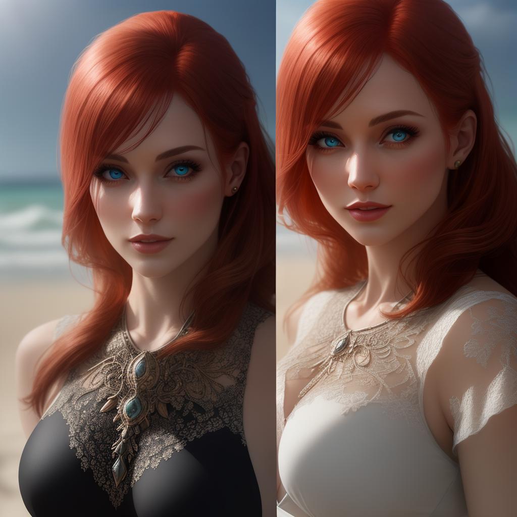  (photorealistic), beautiful lighting, best quality, realistic, full body portrait, real picture, intricate details, depth of field, ((Pretty young redhead,19,,on a beach)), insanely hyper-detailed and intricate realistic hyperrealistic, full body, detailed clothing, highly detailed, cinematic lighting, stunningly beautiful, intricate, sharp focus, f/1. 8, 85mm, (centered image composition), (professionally color graded), ((bright soft diffused light)), volumetric fog, trending on instagram, trending on tumblr, HDR 4K, 8K