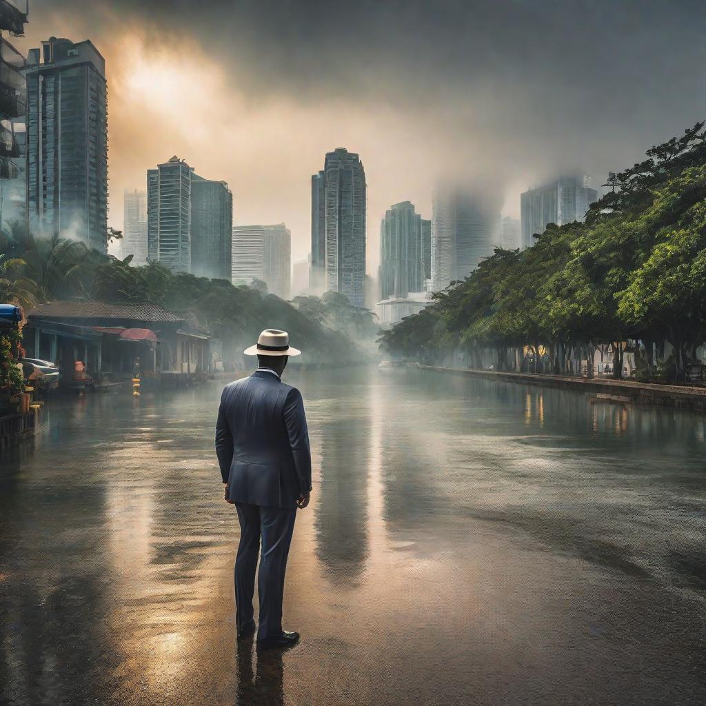  Panamá con mulino presidente hyperrealistic, full body, detailed clothing, highly detailed, cinematic lighting, stunningly beautiful, intricate, sharp focus, f/1. 8, 85mm, (centered image composition), (professionally color graded), ((bright soft diffused light)), volumetric fog, trending on instagram, trending on tumblr, HDR 4K, 8K