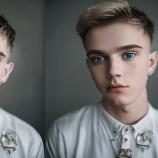 portrait+ style russian homosexual queer twink blonde very cute dude face