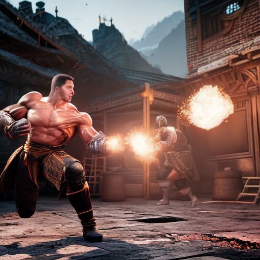  Mortal kombat hyperrealistic, full body, detailed clothing, highly detailed, cinematic lighting, stunningly beautiful, intricate, sharp focus, f/1. 8, 85mm, (centered image composition), (professionally color graded), ((bright soft diffused light)), volumetric fog, trending on instagram, trending on tumblr, HDR 4K, 8K