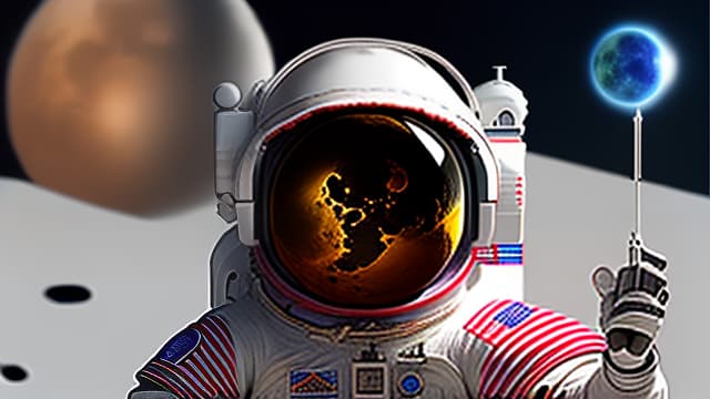 mdjrny-v4 style Man on the moon, ultra hd selfie