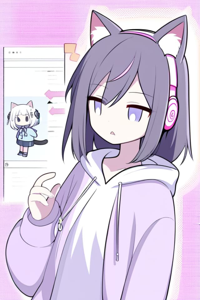  Shortcut, headphones, hoodies, cat ears