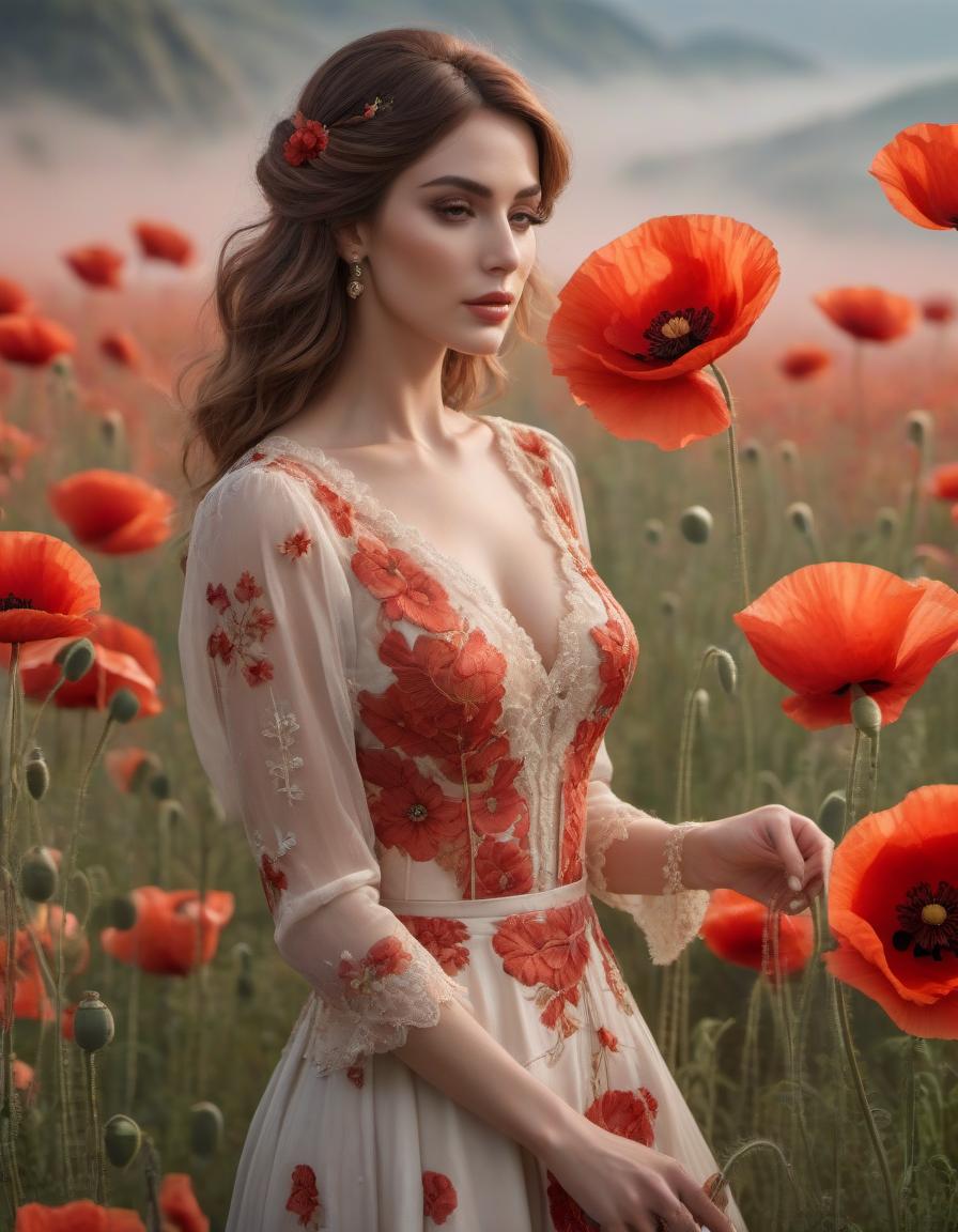  cinematic photo A love letter background adorned with intricate poppies in a romantic and elegant style reminiscent of a renowned artist. The design features meticulous watercolor details, a touch of the golden ratio, and an award winning, high definition quality. . 35mm photograph, film, bokeh, professional, 4k, highly detailed hyperrealistic, full body, detailed clothing, highly detailed, cinematic lighting, stunningly beautiful, intricate, sharp focus, f/1. 8, 85mm, (centered image composition), (professionally color graded), ((bright soft diffused light)), volumetric fog, trending on instagram, trending on tumblr, HDR 4K, 8K