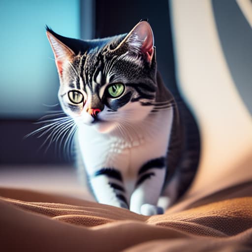  cat with white background hyperrealistic, full body, detailed clothing, highly detailed, cinematic lighting, stunningly beautiful, intricate, sharp focus, f/1. 8, 85mm, (centered image composition), (professionally color graded), ((bright soft diffused light)), volumetric fog, trending on instagram, trending on tumblr, HDR 4K, 8K