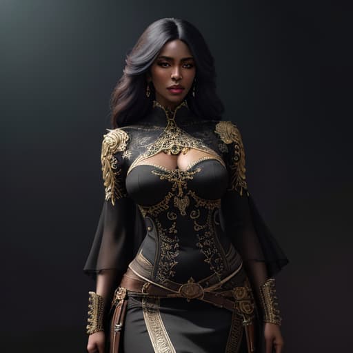  TRANCISTA negra hyperrealistic, full body, detailed clothing, highly detailed, cinematic lighting, stunningly beautiful, intricate, sharp focus, f/1. 8, 85mm, (centered image composition), (professionally color graded), ((bright soft diffused light)), volumetric fog, trending on instagram, trending on tumblr, HDR 4K, 8K