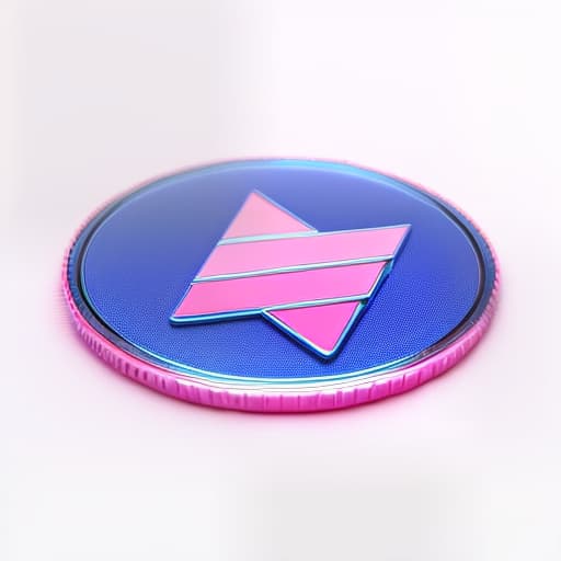 mdjrny-v4 style mdjrny v4 style stunning realistic metallic coin, (beautiful blue and pink gradient), beautiful navy blue colour, elegant pink colour, 3D render, Octane Render, (extremely smooth surface), (smooth edges), ultra high quality, highly intricate details