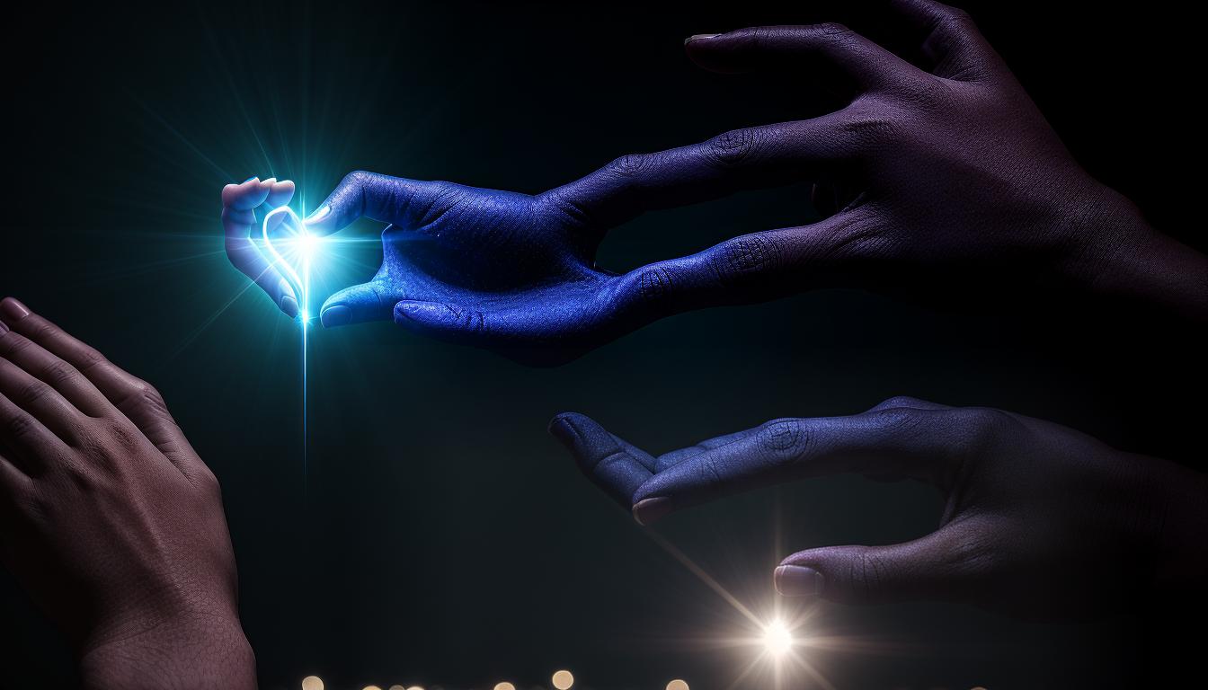  cinematic, aesthetic, An open hand offering a heart, veins visible, heart is intact yet worn, background of interconnected lines symbolizing connection and desire to be needed, vulnerability, 4k, HDR, lens flare