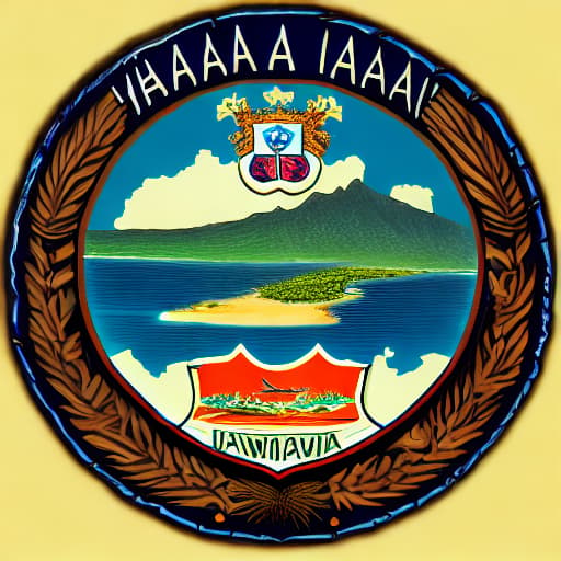  Hawaiian islands with Hawaiian crest