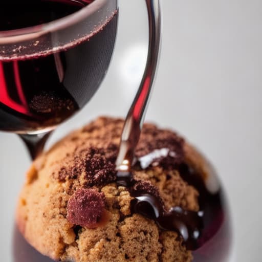  Close up of a dessert in a wine glass