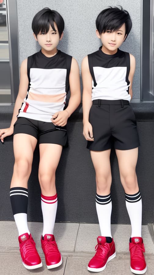  Elementary high socks hot pants boys sleeveless love hotel boys