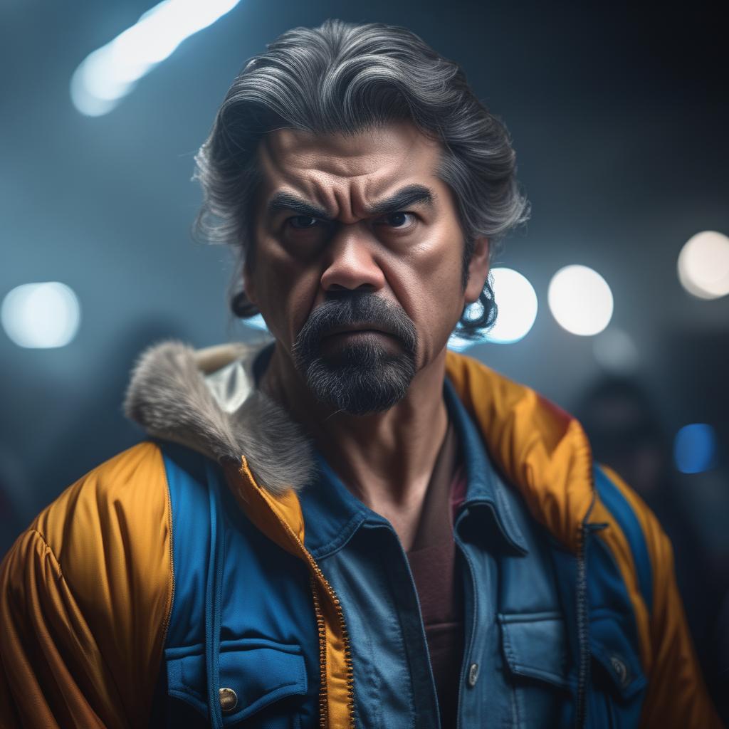  "Angry grump" hyperrealistic, full body, detailed clothing, highly detailed, cinematic lighting, stunningly beautiful, intricate, sharp focus, f/1. 8, 85mm, (centered image composition), (professionally color graded), ((bright soft diffused light)), volumetric fog, trending on instagram, trending on tumblr, HDR 4K, 8K